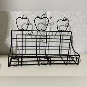 Apple hanging or standing country farmhouse metal basket